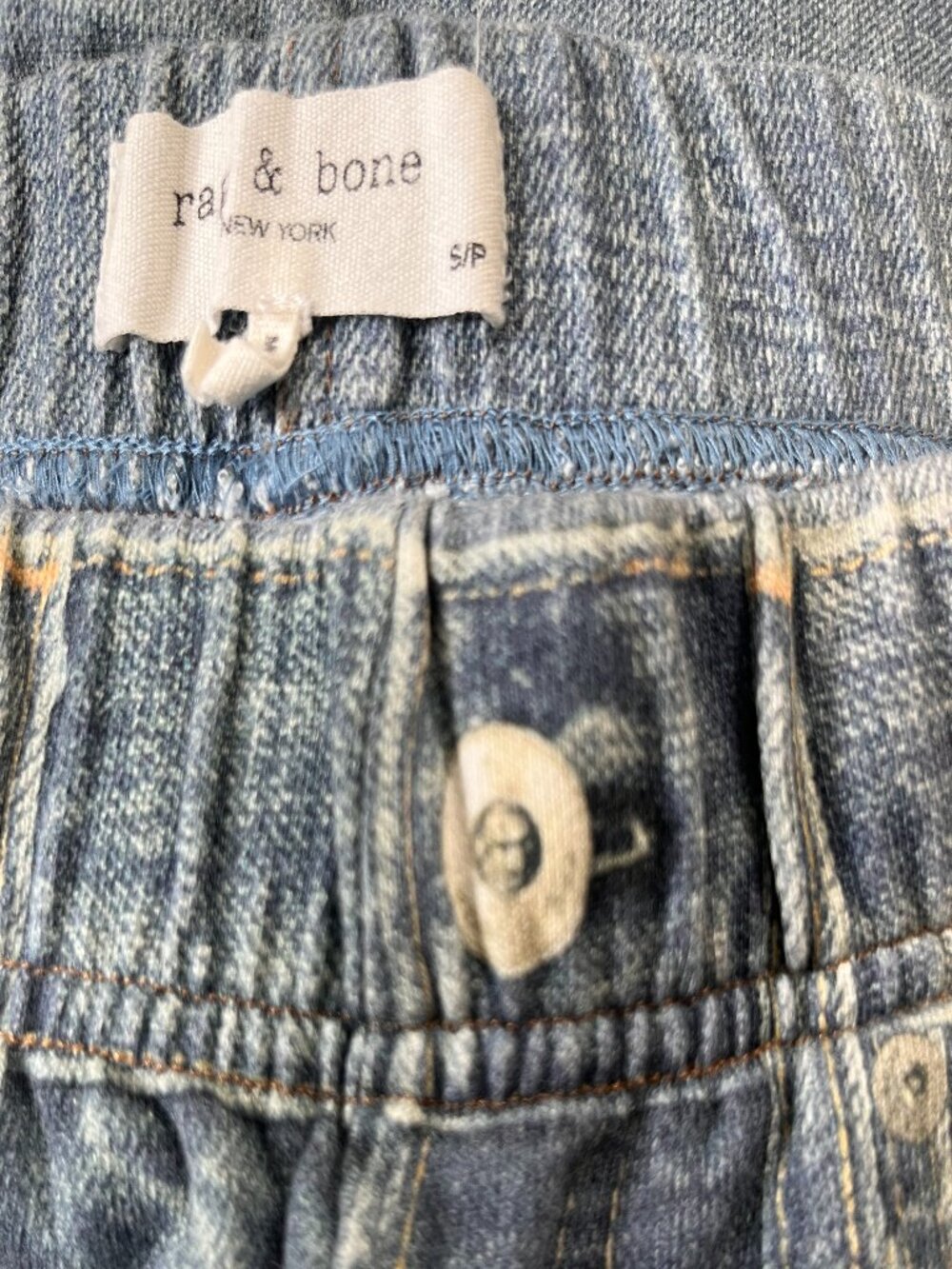 rag & bone Distressed Light Blue Denim Jogger Pants - Picture 9 of 15